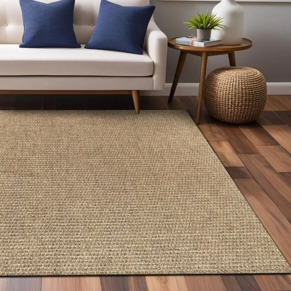 New 4x6 Natural Jute Rug, Washable Indoor Outdoor Boho Carpet for Home & Patio